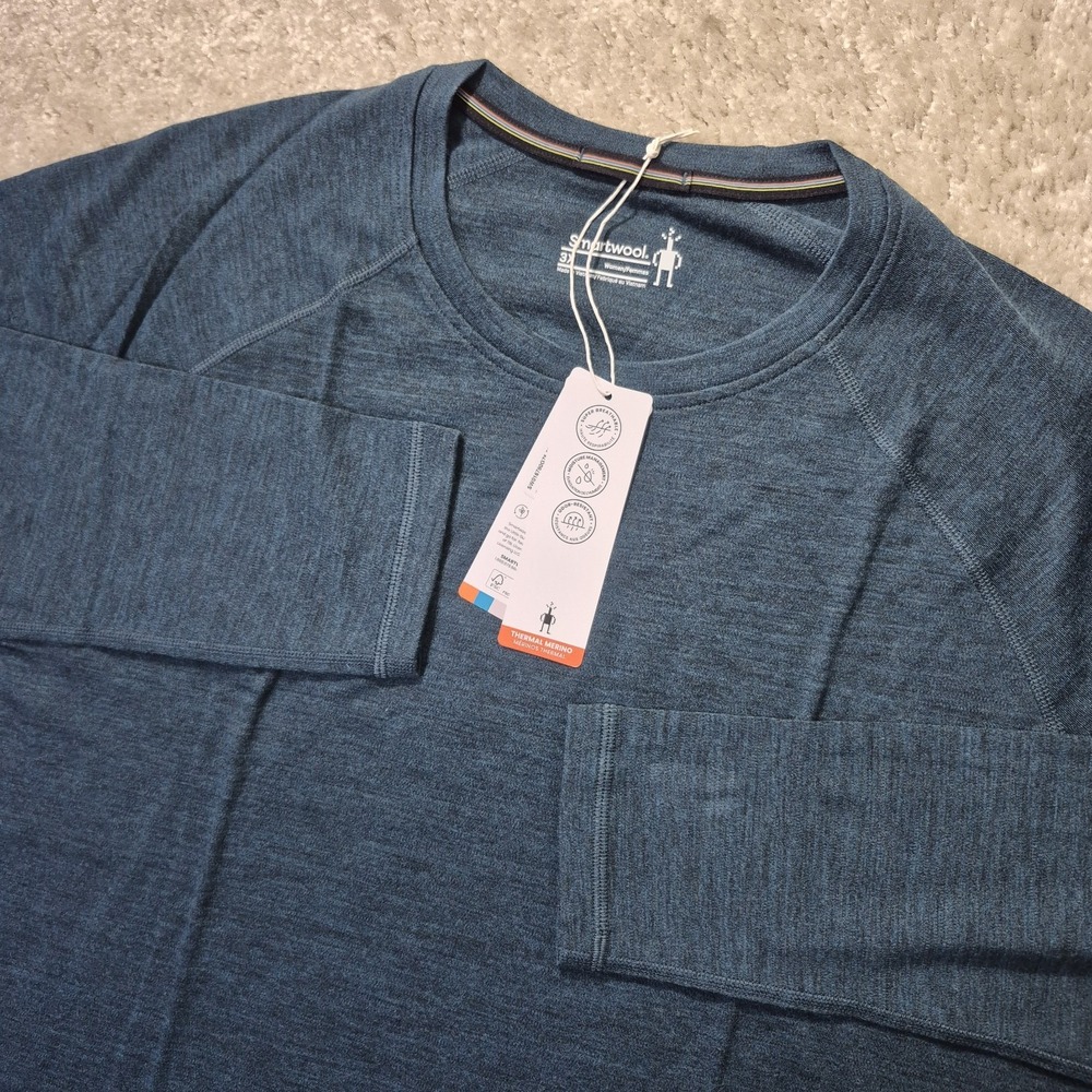 Smartwool Thermal Merino Base Layer Shirt Womens 3X Turquoise Outdoor Ski New